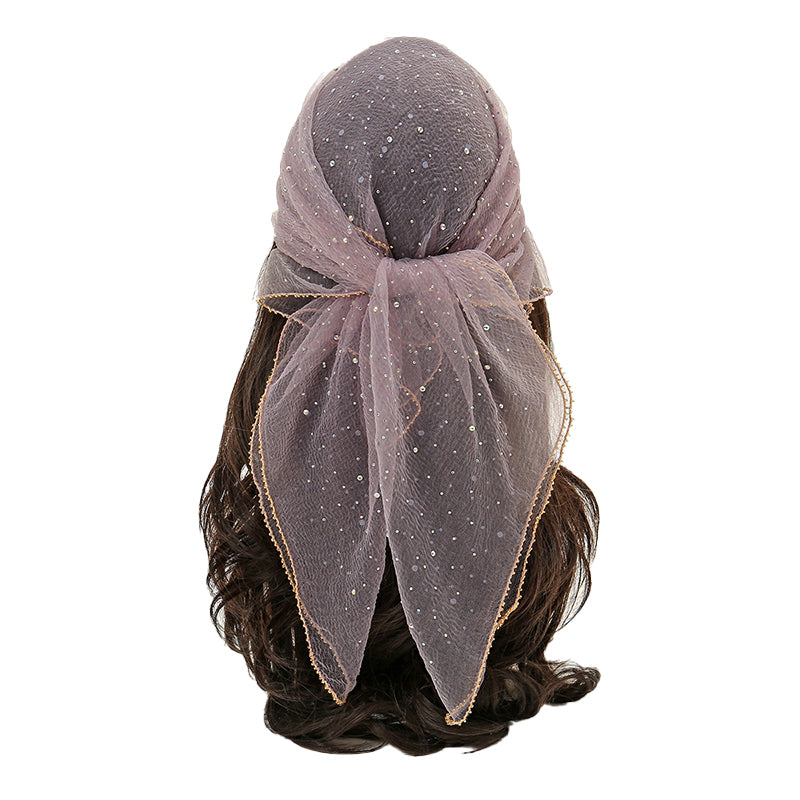 Women's Glitter Decor Head Scarf