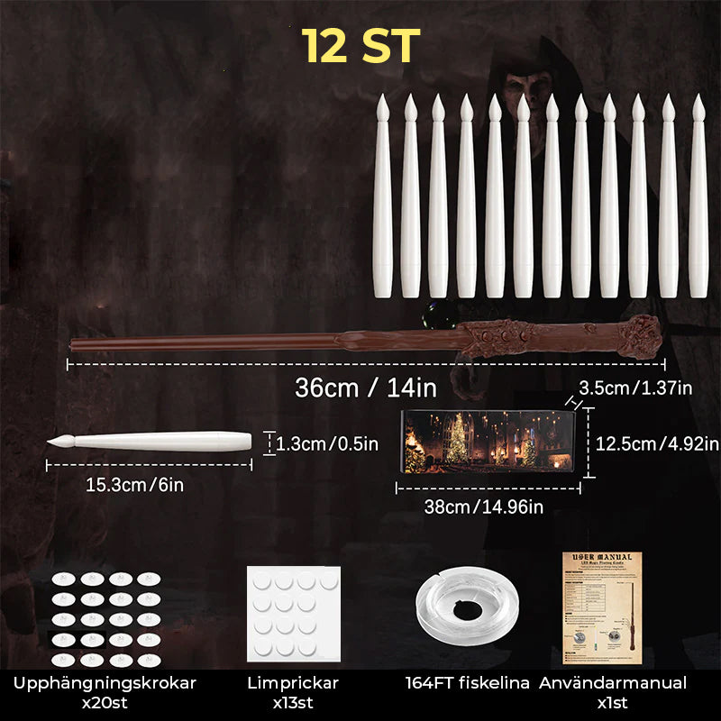 Flamlöst LED-ljus med Magic Wand-fjärrkontroll