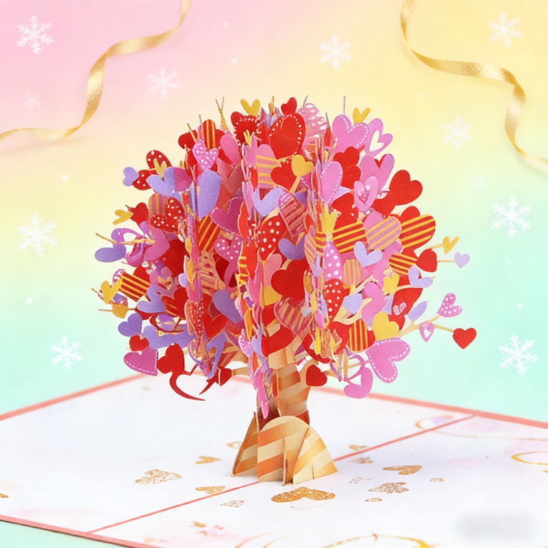 Heart Tree 3D Greeting Card