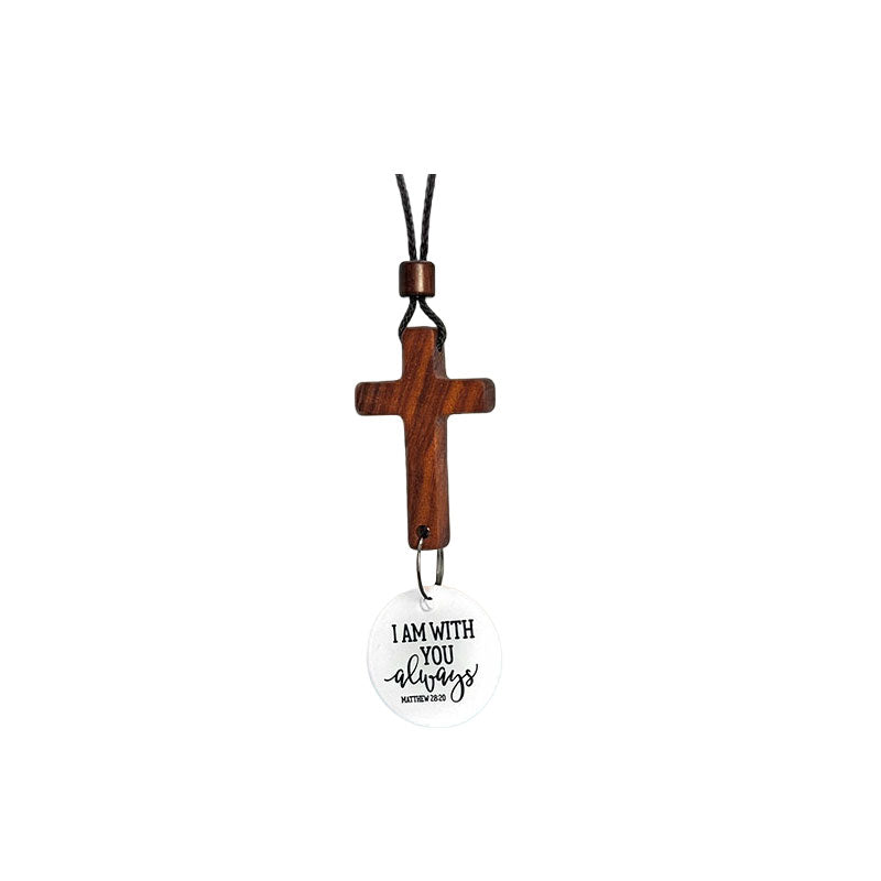 Scripture Cross Car Charm