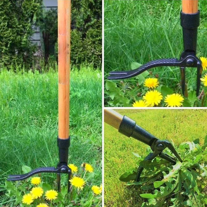 Stand Up Weed Puller Tool with Long Handle