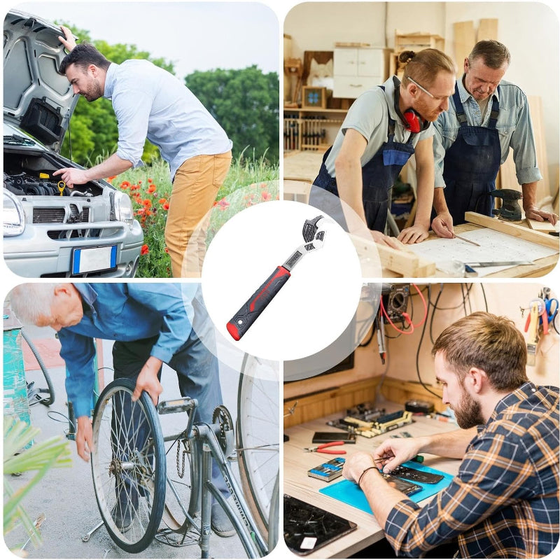 Multifunktionell självlåsande justerbar skiftnyckel