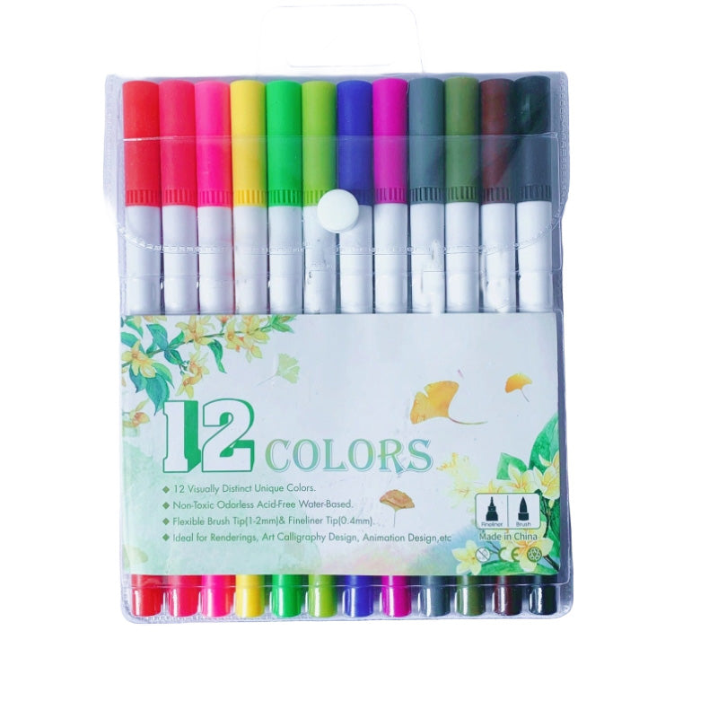 Dual-Tip Watercolor Markers