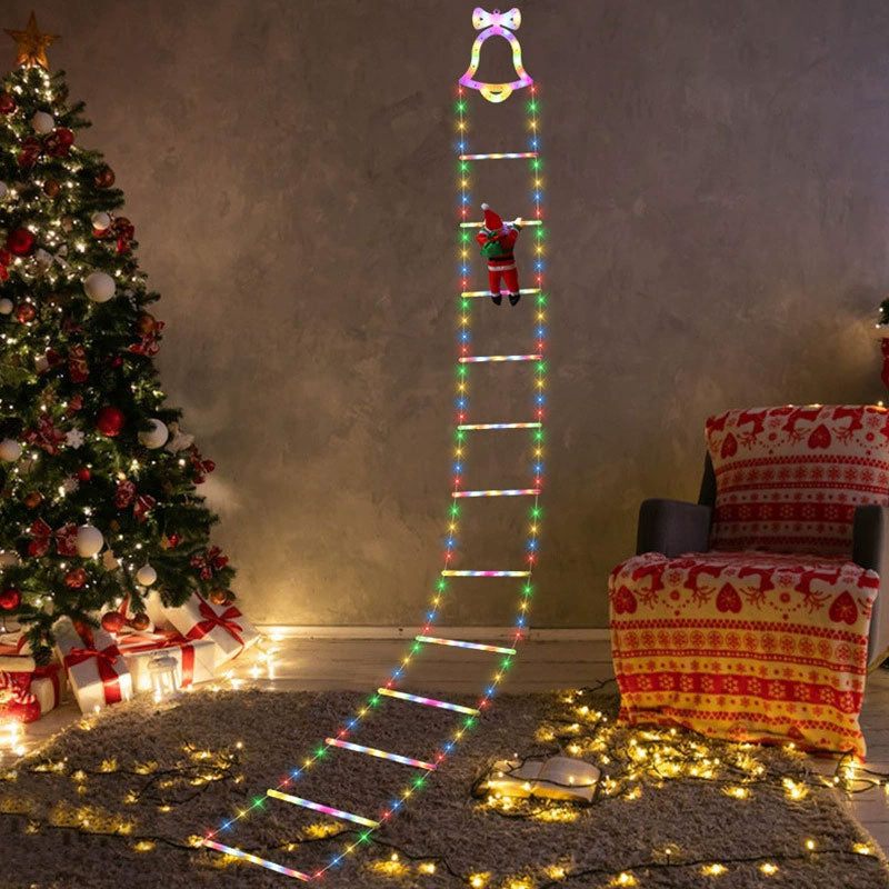Christmas Santa Climbing Stairs Light