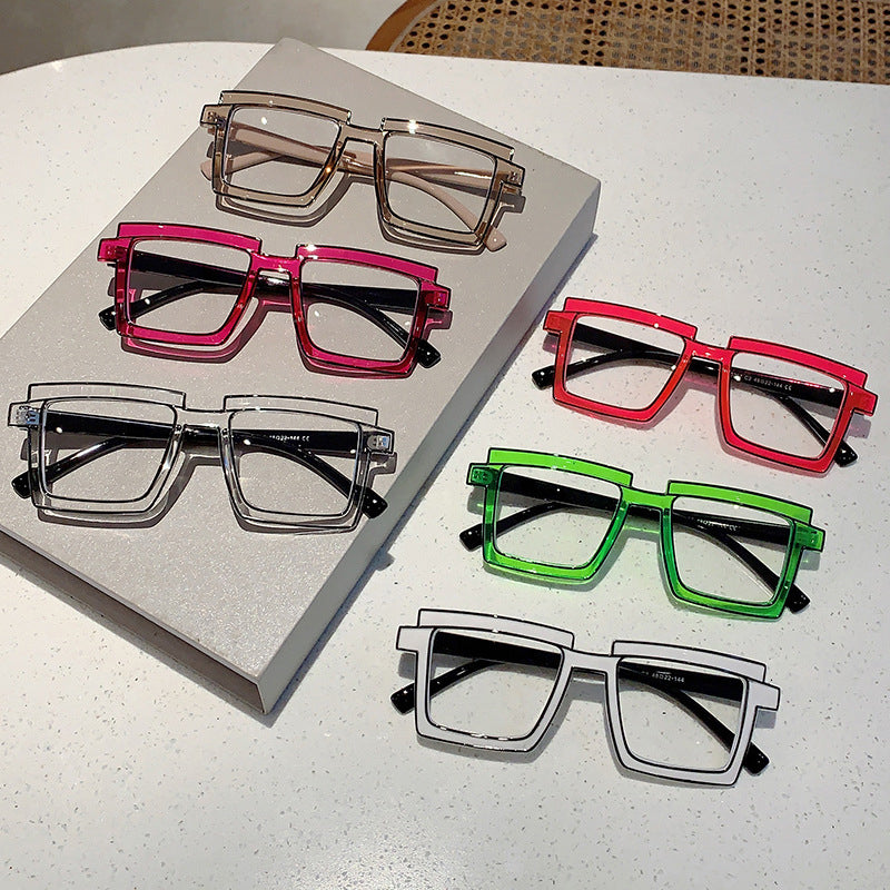 Anti-blue Light Color Block Eyeglasses
