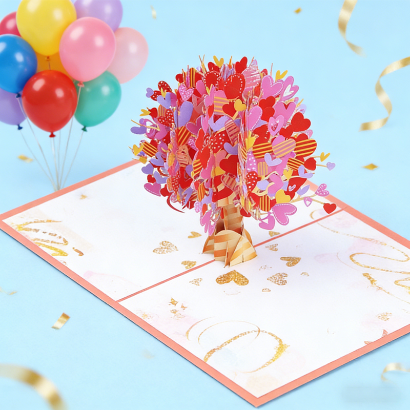 Heart Tree 3D Greeting Card
