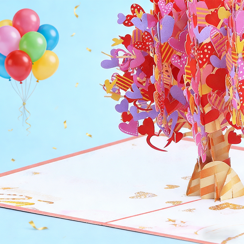 Heart Tree 3D Greeting Card