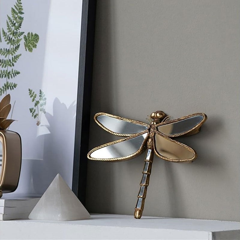 Handcrafted Dragonfly Butterfly Wall Mirror