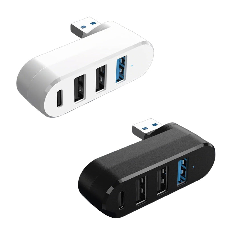 Multifunctional Mini Rotatable 3-port USB Port