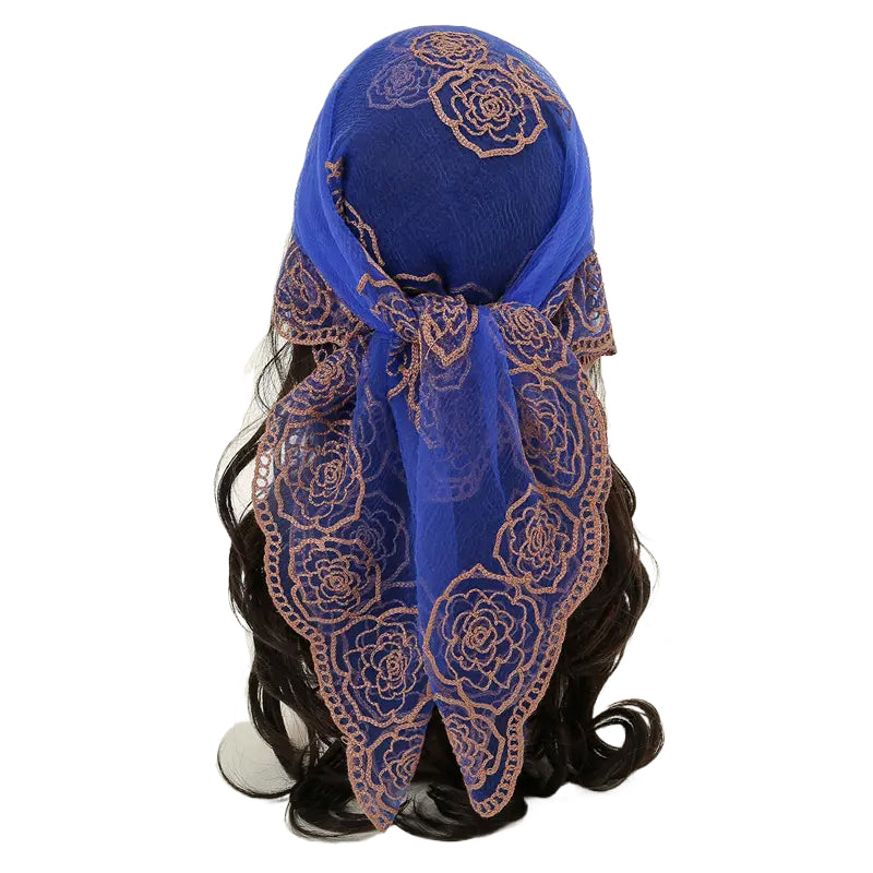 Spring Floral Mesh Scallop Design Bandana