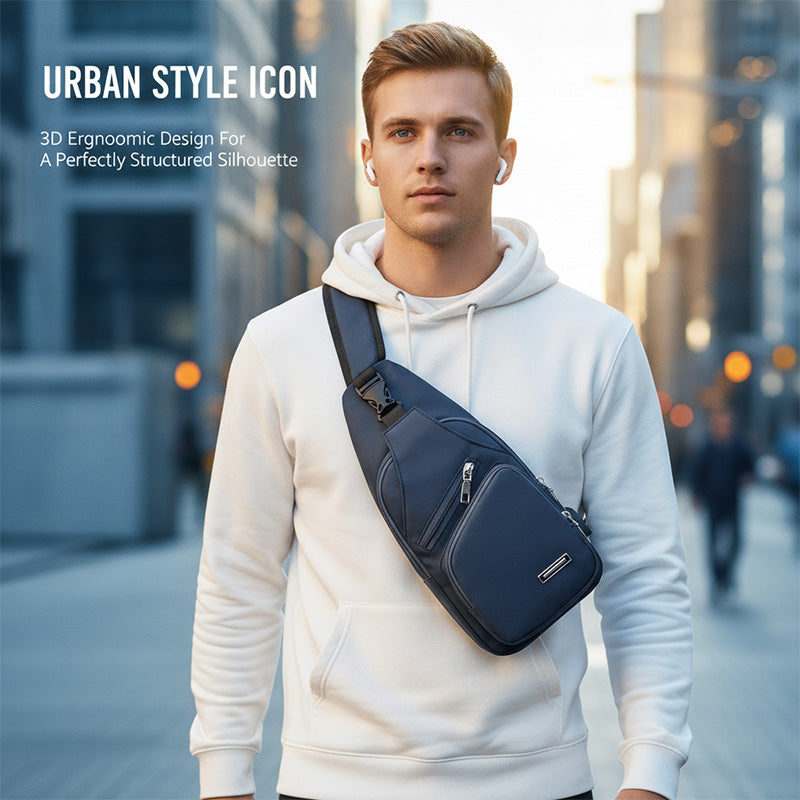 Men's Waterproof Oxford Sling Chest Bag