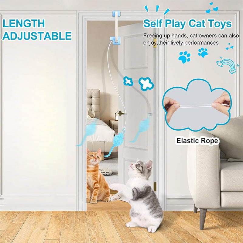 Door-Clip Remote-Controlled Electric Cat Toy