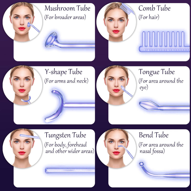 Portable Skin Therapy Machine with 6 Neon & Argon Wands