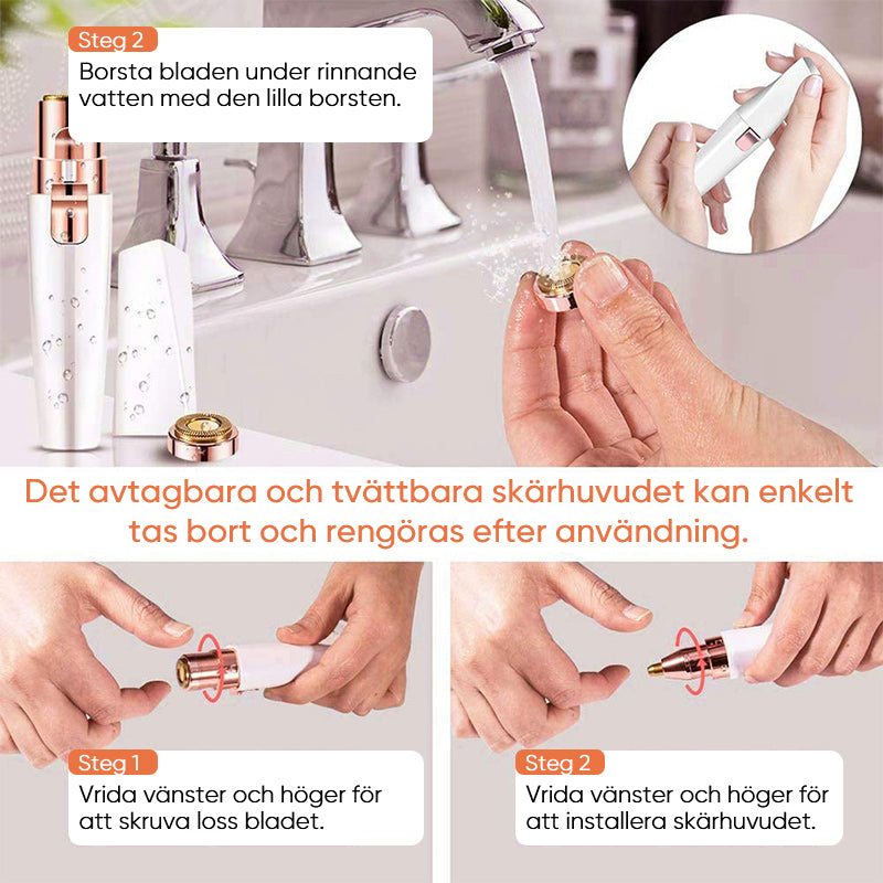 2-i-1 Elektrisk Ögonbrynstrimmer