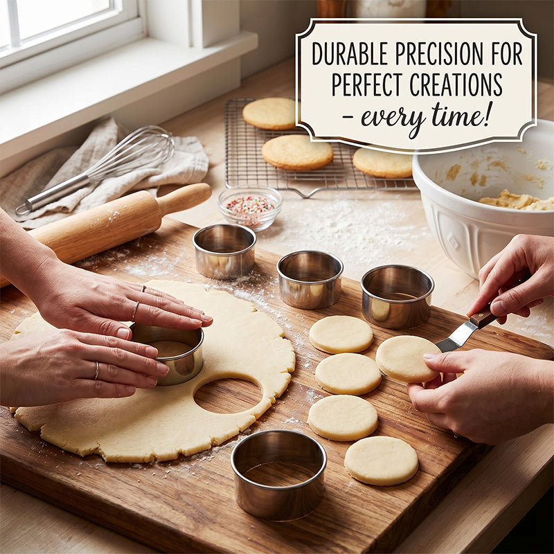 Premium 430 Stainless Steel Round Pastry Cutters