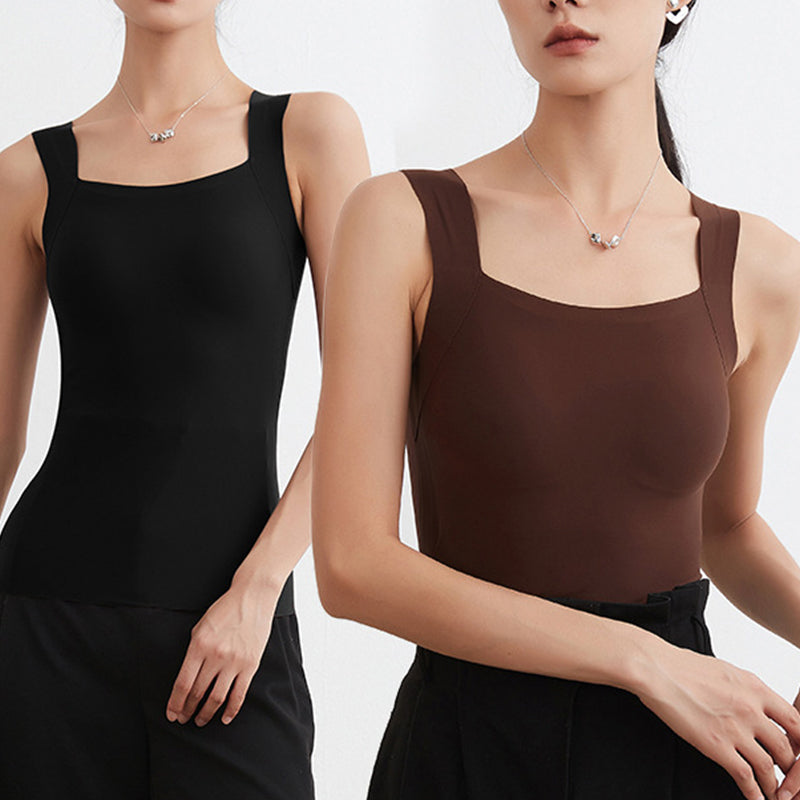 U Neck Shapewear Built-in Bra Tank