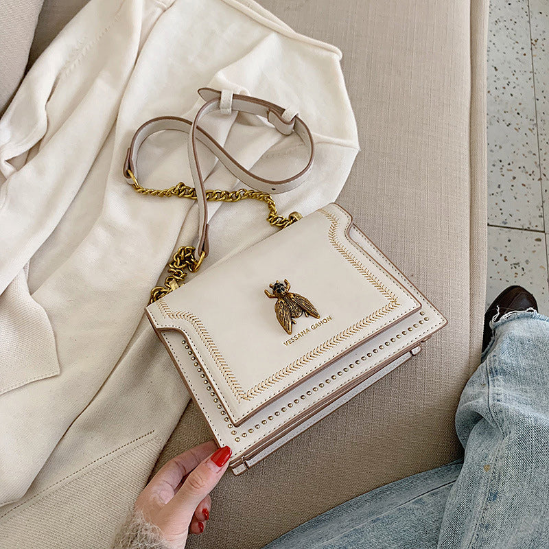 Elegant Bee Patch Crossbody Bag for Women