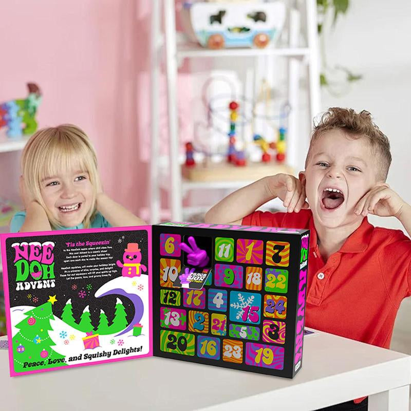 Schylling NeeDoh Advent Calendar - 24 Days of Sensory Surprises - Squishy Toys
