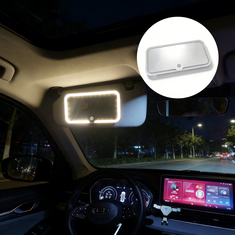 Rechargeable Car LED Makeup Mirror