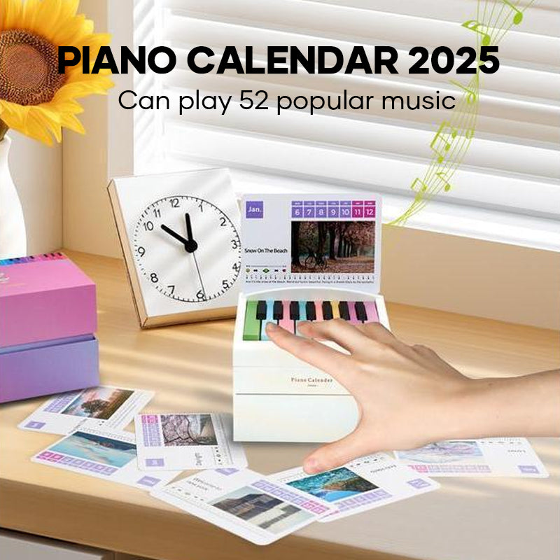 Piano Calendar 2025 with Music Lyrics