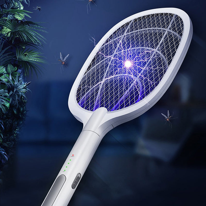 USB Rechargeable Electric Fly Swatter Large Insect Racket
