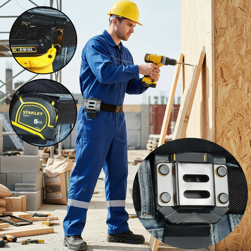 Heavy Duty Drill & Tape Measure Belt Holder for Cordless Tools