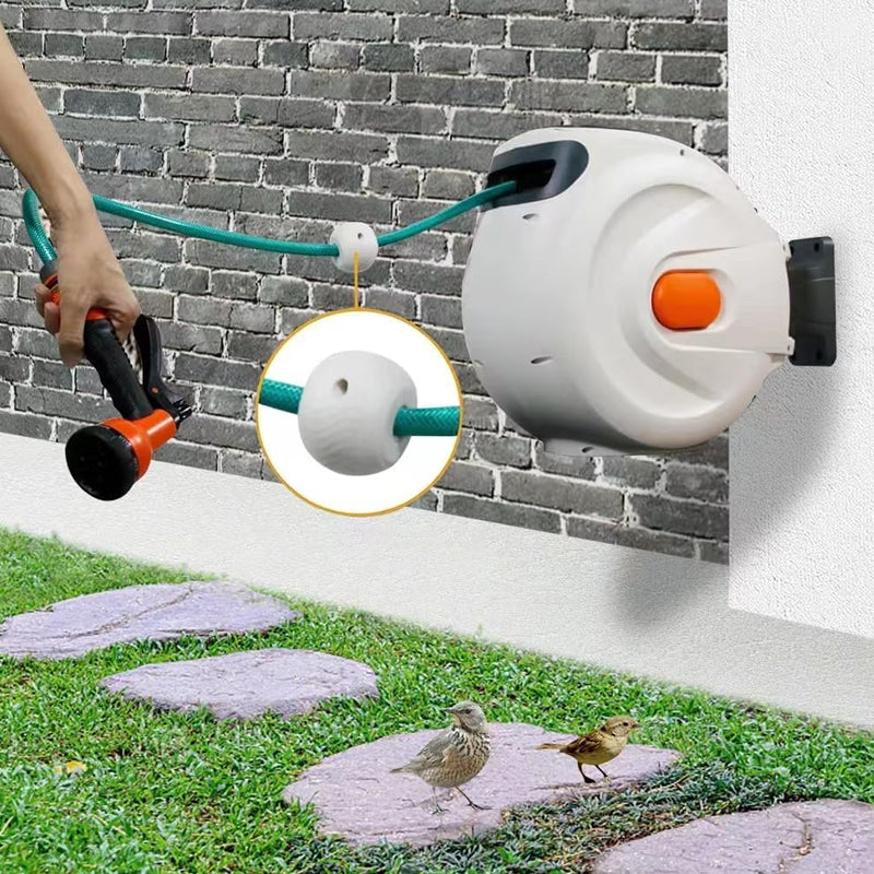 Garden Water Hose Reel with Nozzle