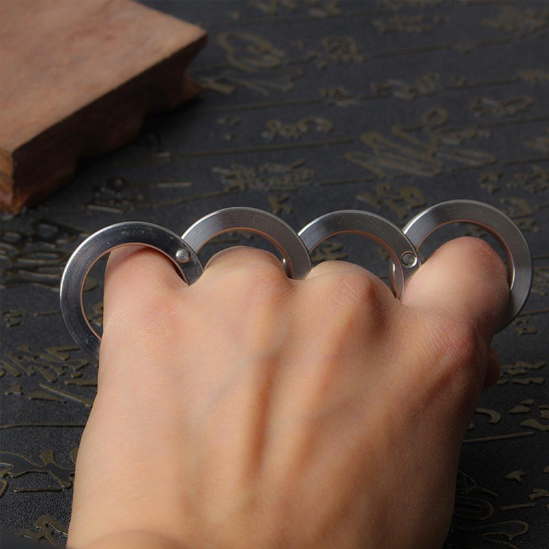 Self-Defense Ring Set with Rotating Clasp