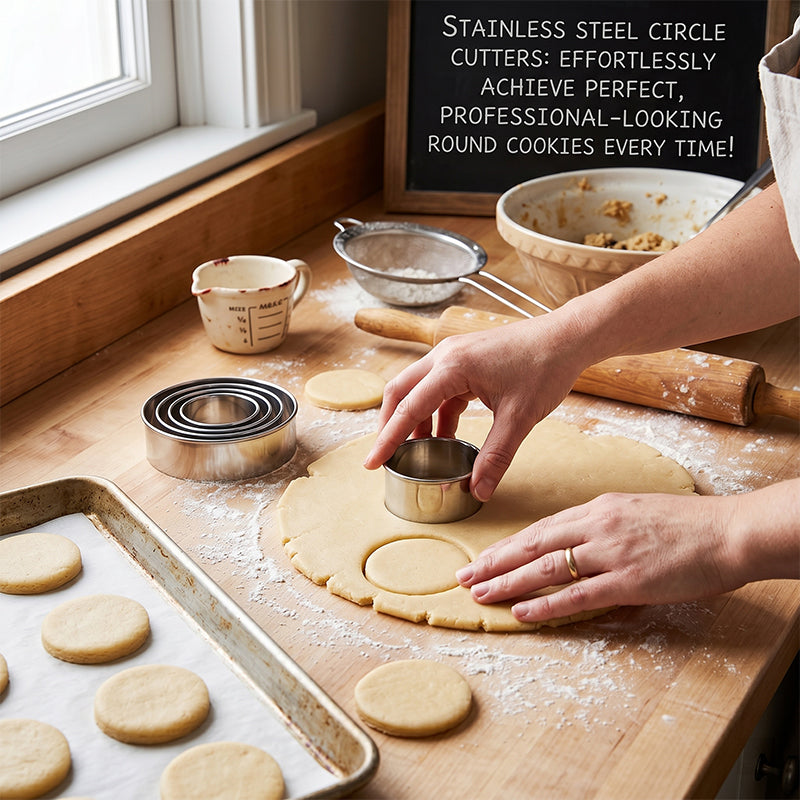 Premium 430 Stainless Steel Round Pastry Cutters