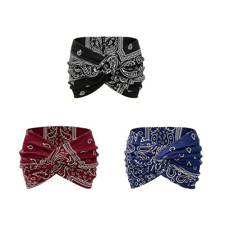 Vintage stijl brede tie-dye haarband
