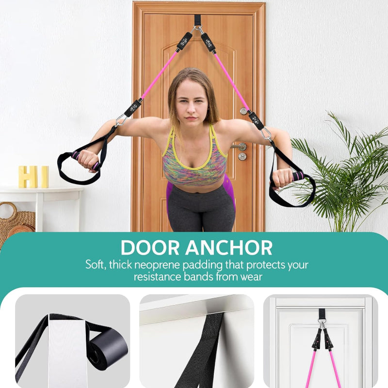 180lbs Pilates Bar Set with Resistance Bands for Women