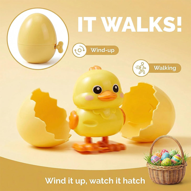 Pop-Surprise Easter Eggs – Wind-Up Jumping Animal Toy (Capybara, Dinosaur, Penguin, Duck)