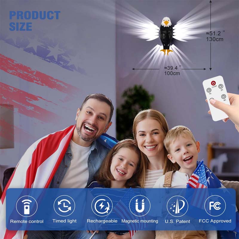 Bald Eagle Decorative Wall Lamp