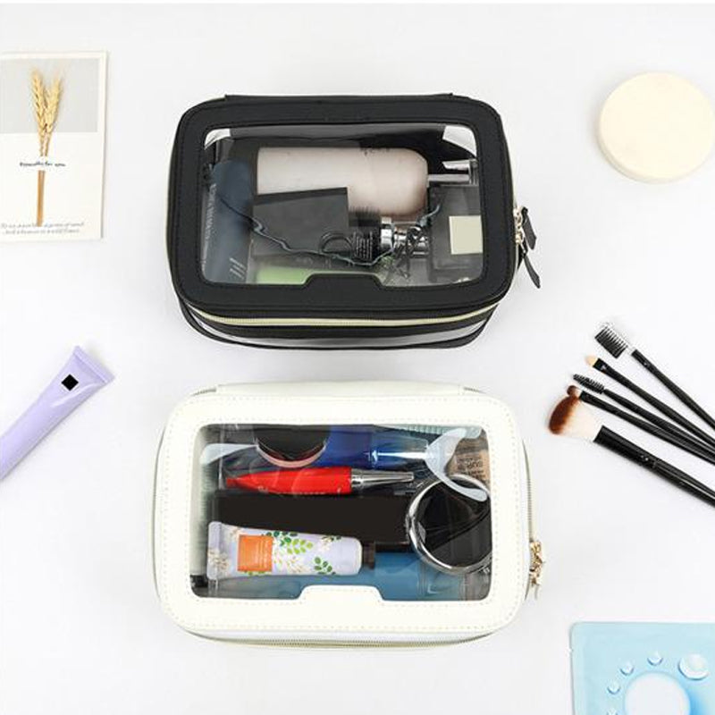 Clear Travel Makeup Bag – Waterproof TPU Cosmetic Organizer for Women