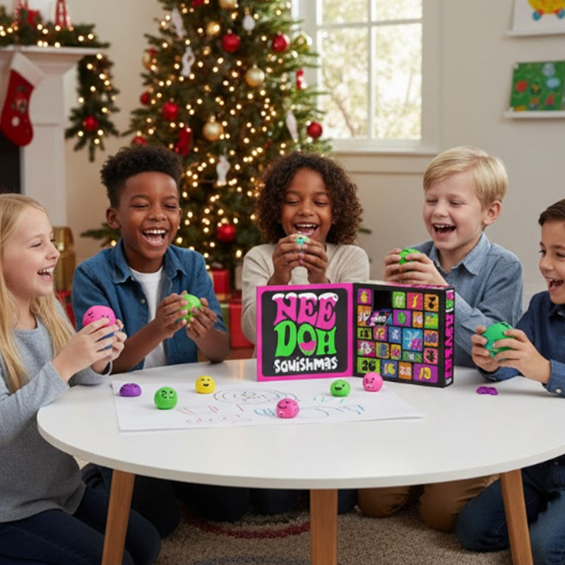 Schylling NeeDoh Advent Calendar - 24 Days of Sensory Surprises - Squishy Toys