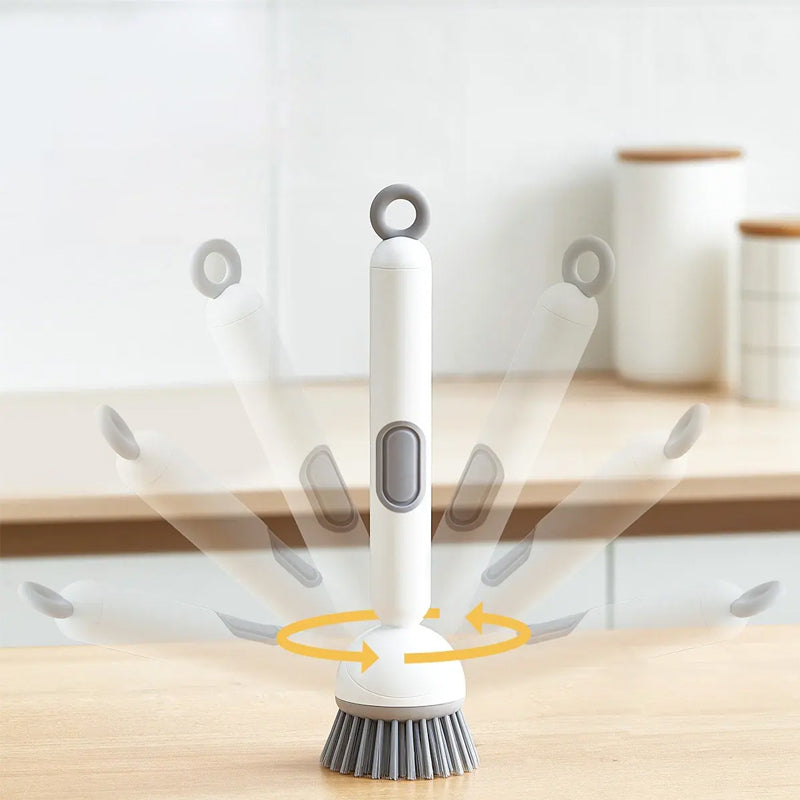 6-in-1 Dish Brush with Soap Dispenser