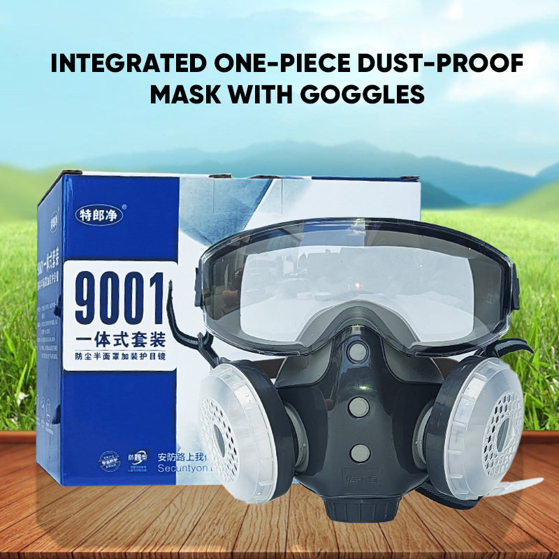 Full-face dust and eye protection mask