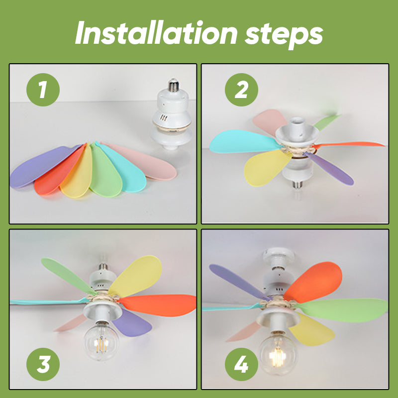 E27 Ceiling Fan Light with Remote Control