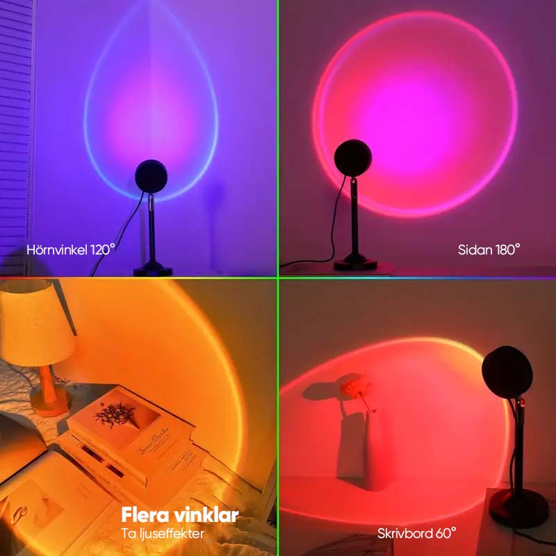 RGB solnedgångsprojektionslampa