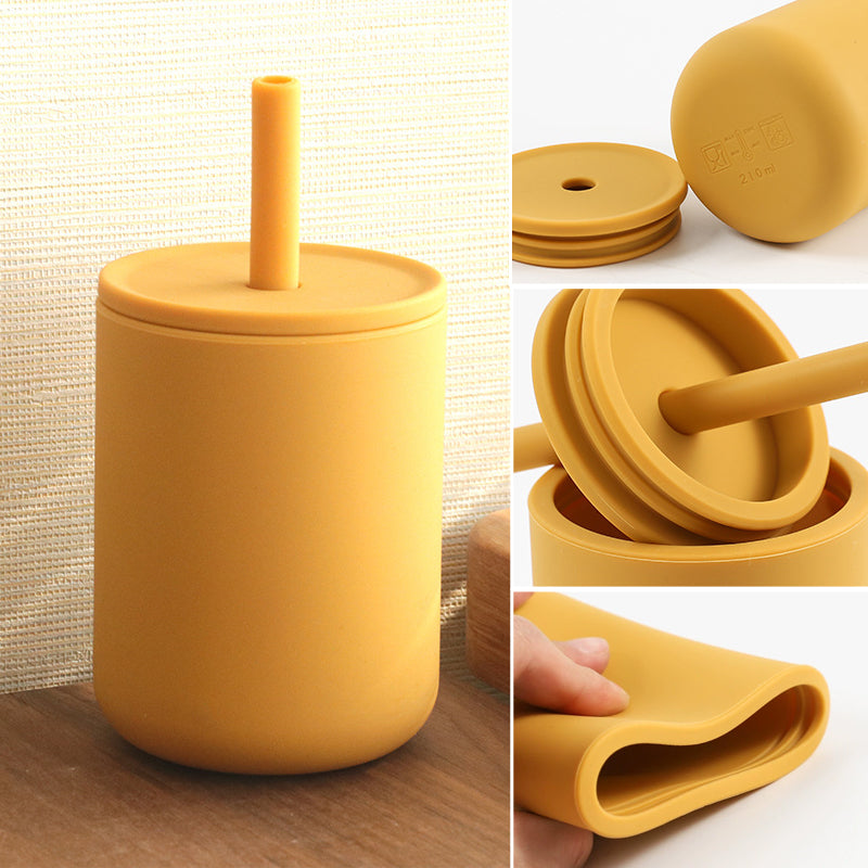 Silicone Baby Cups With Straws and Lids