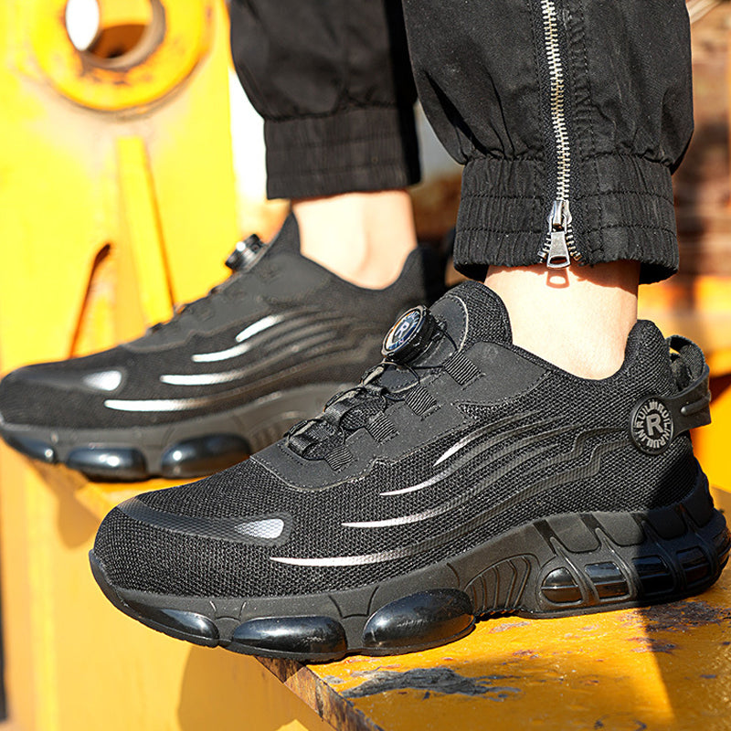 Men's Steel Toe Safety Shoes With Swivel Button