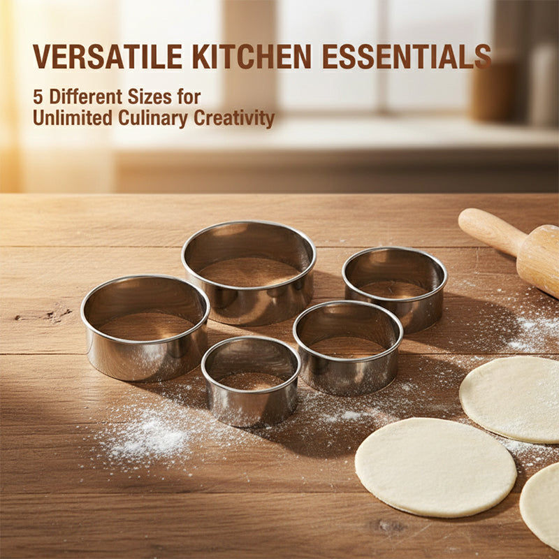 Premium 430 Stainless Steel Round Pastry Cutters