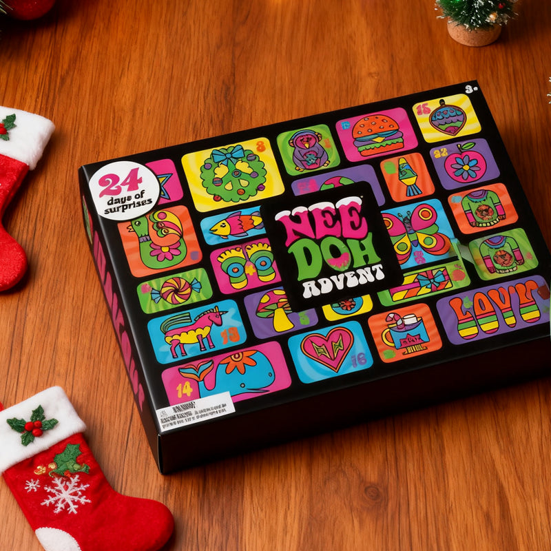 Schylling NeeDoh Advent Calendar - 24 Days of Sensory Surprises - Squishy Toys