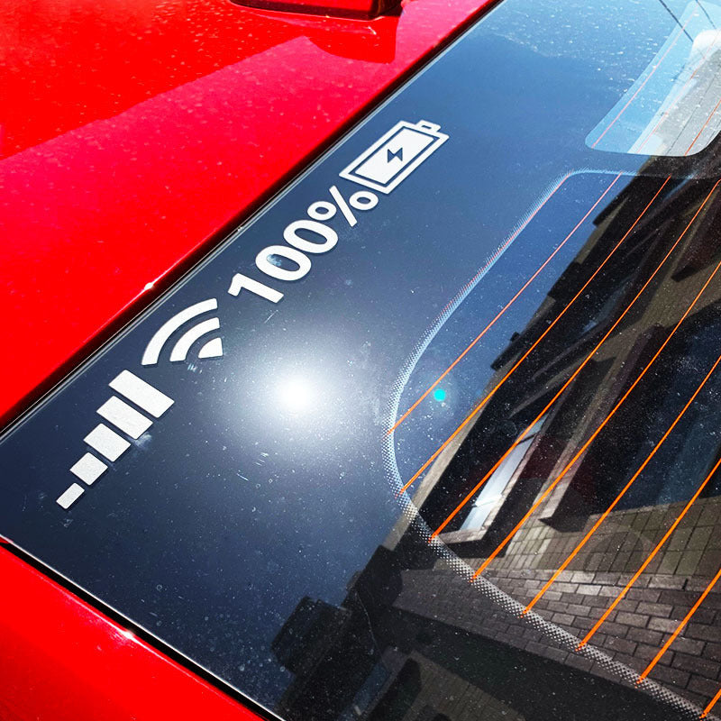 Reflekterande klistermärke för batterisignal (10 st.)