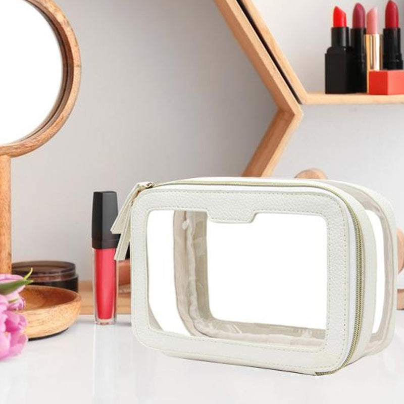 Clear Travel Makeup Bag – Waterproof TPU Cosmetic Organizer for Women