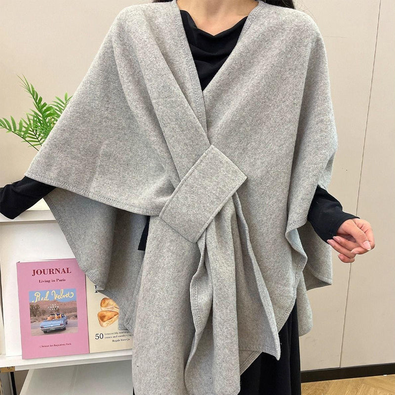 Women's Solid Color Cape Shawl
