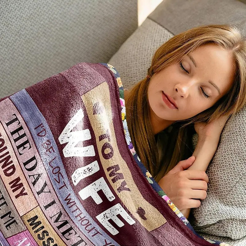 To My Wife Blanket – Romantic Gift from Husband