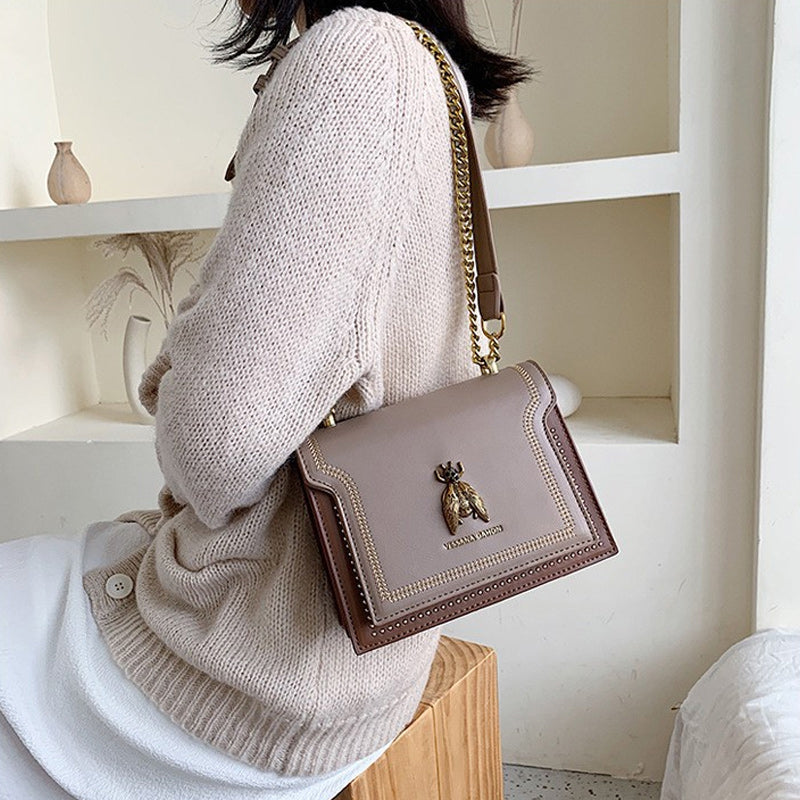 Elegant Bee Patch Crossbody Bag for Women