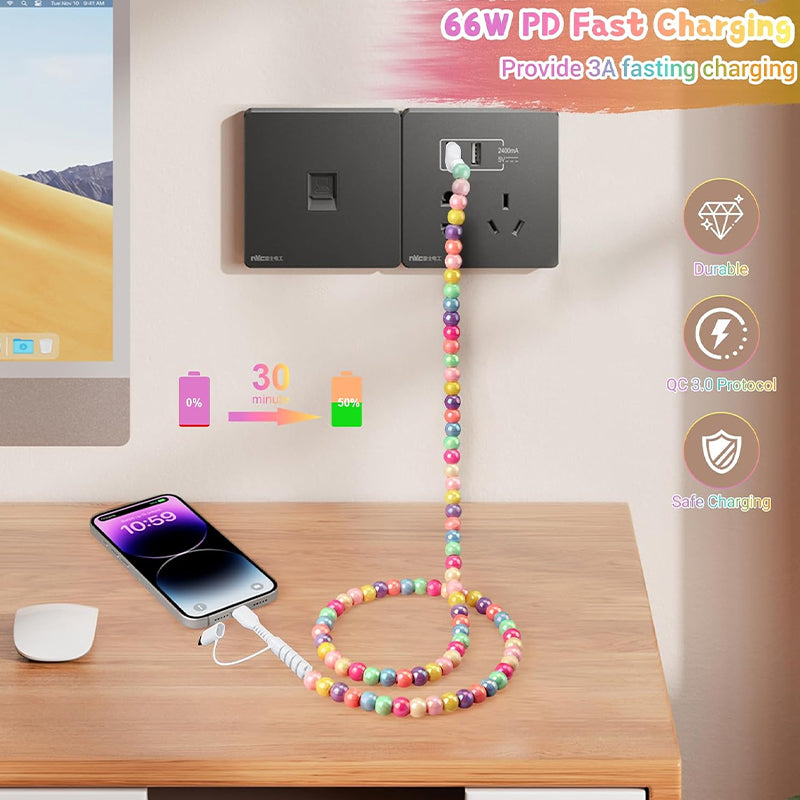 Pearl Beaded Data Cable