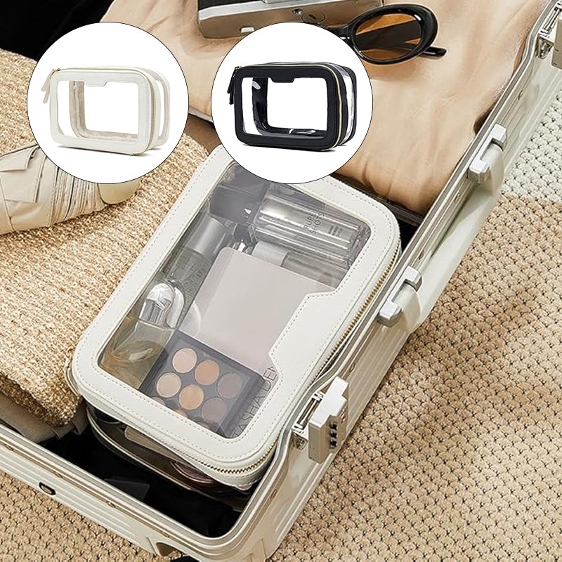 Clear Travel Makeup Bag – Waterproof TPU Cosmetic Organizer for Women